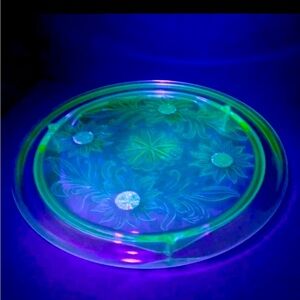 1930s Jeannette Glass Co. Sunflower Trivet